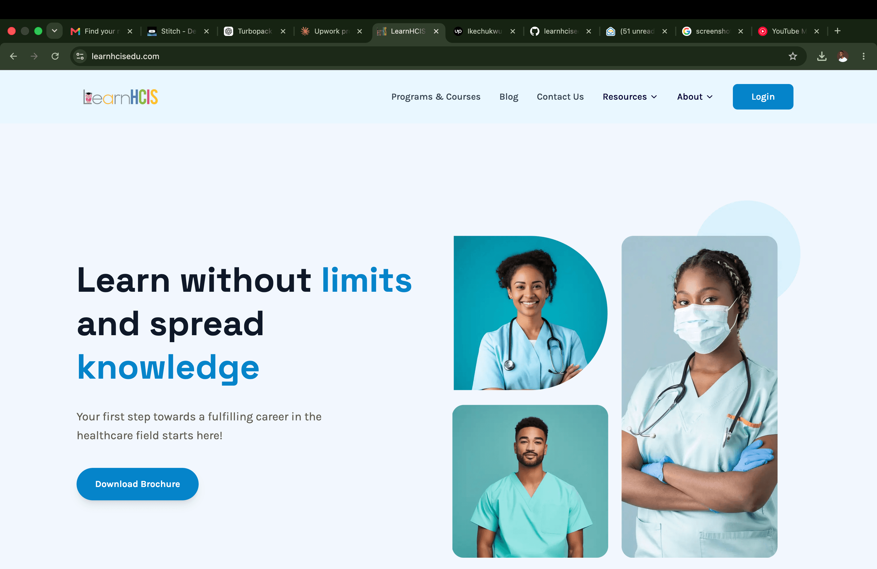 LearnHCIS EDU — full-stack health learning management system